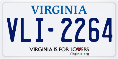 VA license plate VLI2264