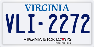 VA license plate VLI2272