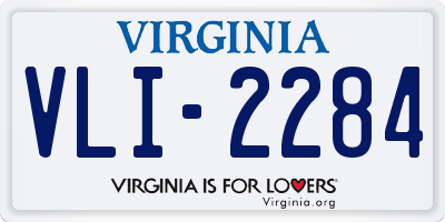 VA license plate VLI2284