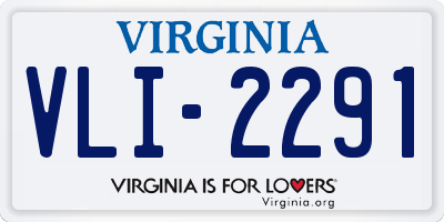 VA license plate VLI2291