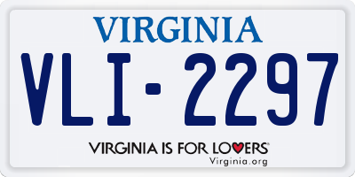 VA license plate VLI2297