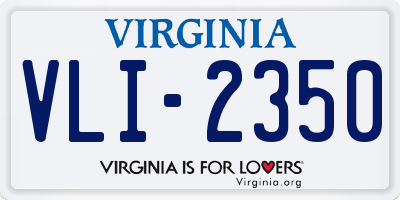 VA license plate VLI2350