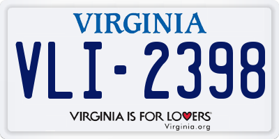 VA license plate VLI2398