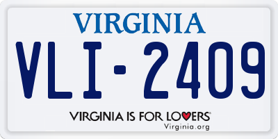 VA license plate VLI2409