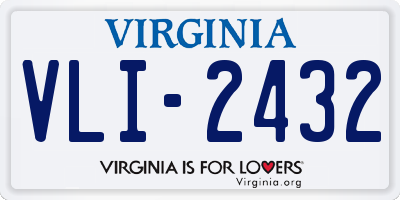 VA license plate VLI2432