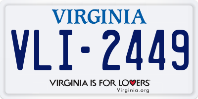 VA license plate VLI2449