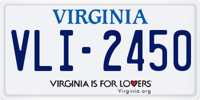 VA license plate VLI2450
