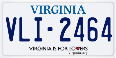 VA license plate VLI2464