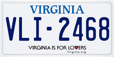 VA license plate VLI2468