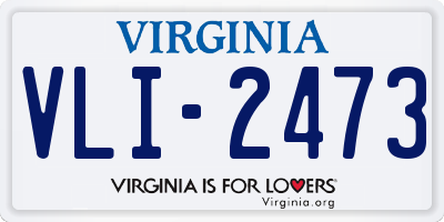 VA license plate VLI2473