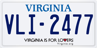 VA license plate VLI2477