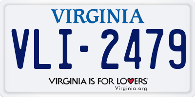 VA license plate VLI2479