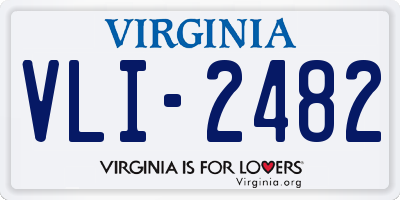 VA license plate VLI2482