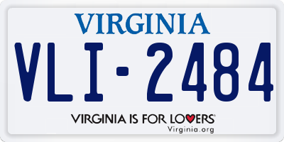 VA license plate VLI2484