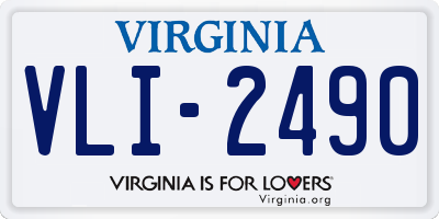 VA license plate VLI2490