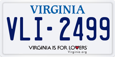 VA license plate VLI2499