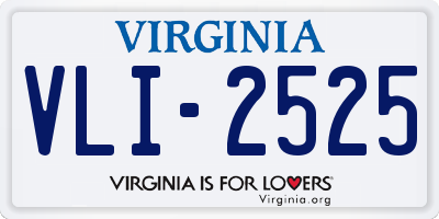 VA license plate VLI2525