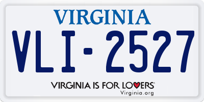 VA license plate VLI2527