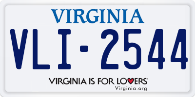 VA license plate VLI2544