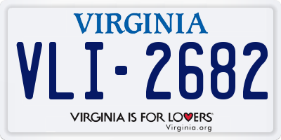 VA license plate VLI2682