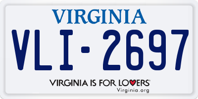 VA license plate VLI2697