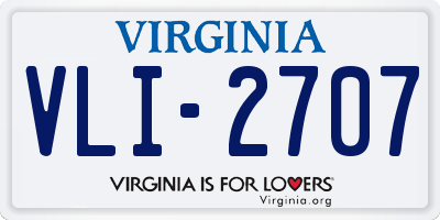 VA license plate VLI2707