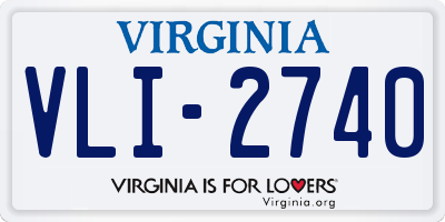 VA license plate VLI2740