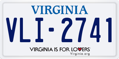 VA license plate VLI2741