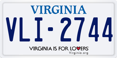 VA license plate VLI2744