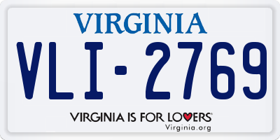 VA license plate VLI2769