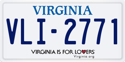 VA license plate VLI2771