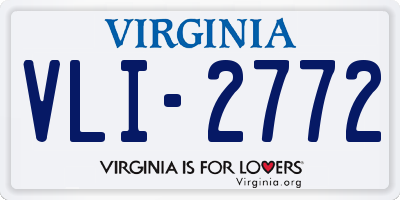 VA license plate VLI2772