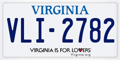 VA license plate VLI2782