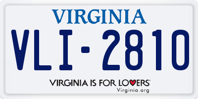 VA license plate VLI2810
