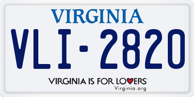 VA license plate VLI2820
