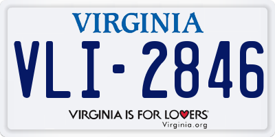 VA license plate VLI2846