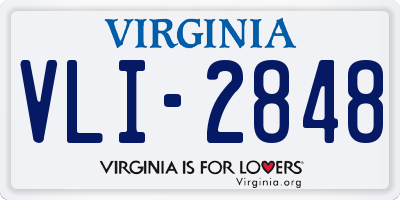VA license plate VLI2848