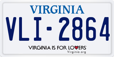 VA license plate VLI2864