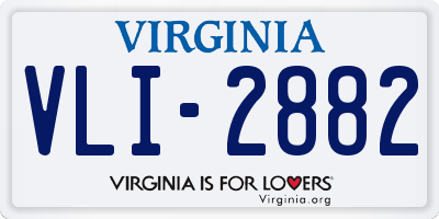 VA license plate VLI2882
