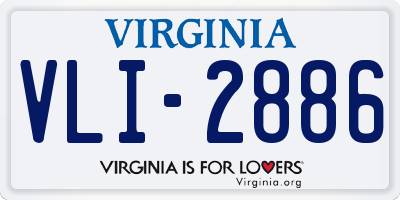VA license plate VLI2886