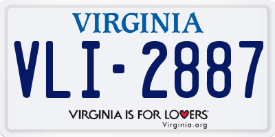 VA license plate VLI2887