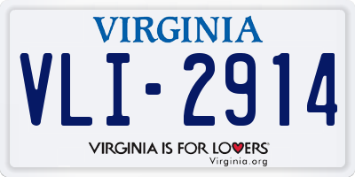 VA license plate VLI2914