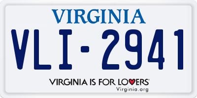 VA license plate VLI2941