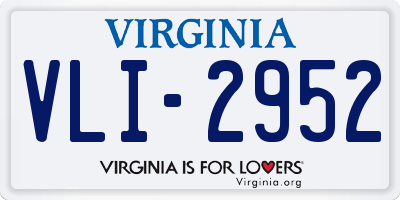 VA license plate VLI2952