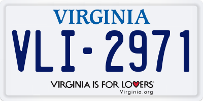 VA license plate VLI2971