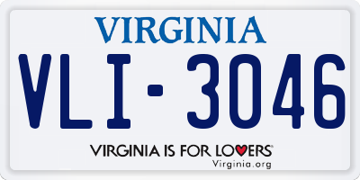 VA license plate VLI3046