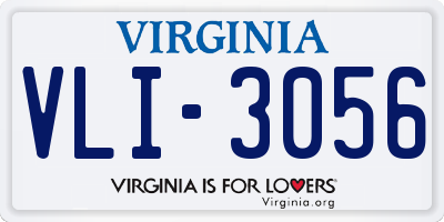 VA license plate VLI3056