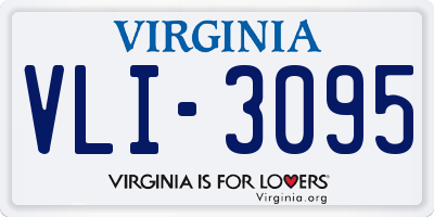 VA license plate VLI3095