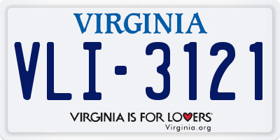 VA license plate VLI3121