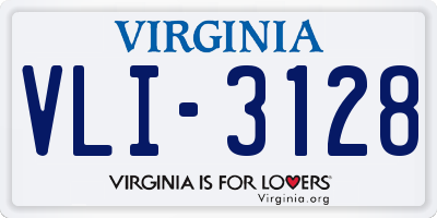 VA license plate VLI3128